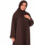 ABAYA 3 PIÈCES PLISSÉE